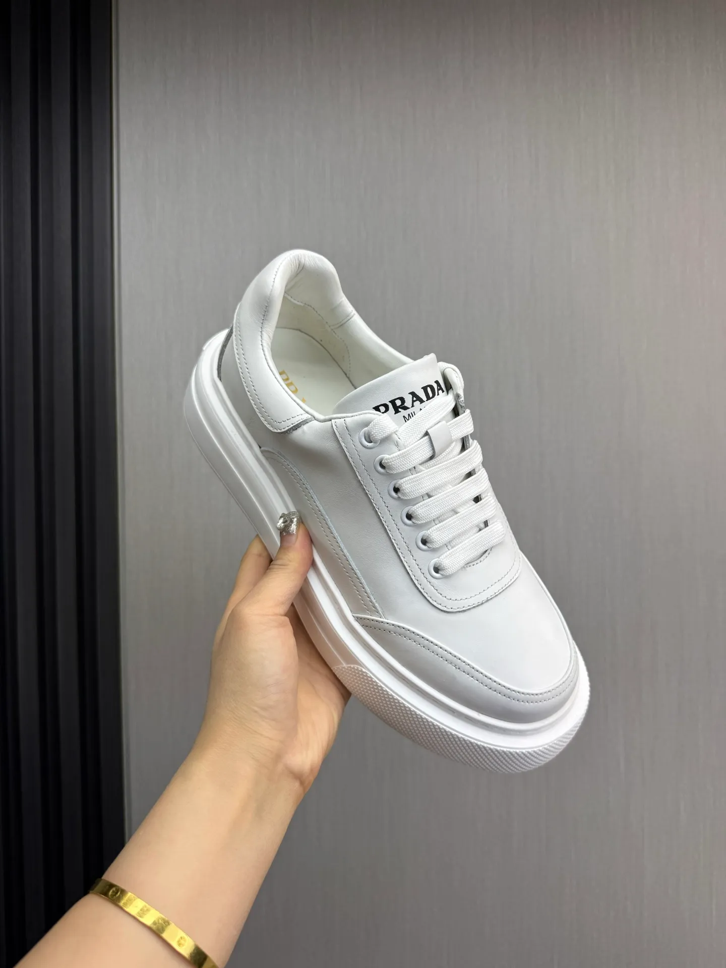 Men's shoes 💰440💰 PRADA【Prada】Men's new casual shoes ⬆️Imported cowhide + genuine leather lining. Anti-slip outsole, 38-44 (customized at 45)